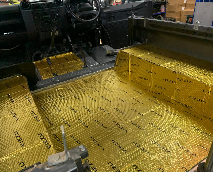 Land Rover Defender Soundproofing and sound deadening material