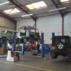 Land rovers at viezu technologies being worked on