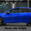 Stock ride height installed on vw golf