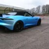 Jaguar f-type blue wrap from back