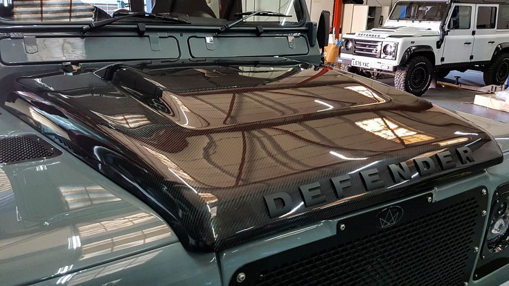 Landrover defender carbon fibre bonnet
