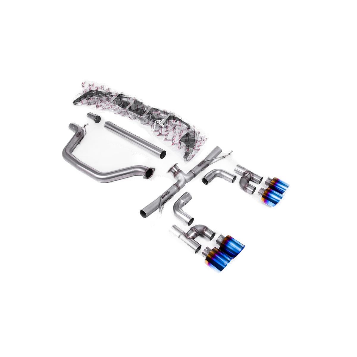 Volkswagen golf mk8 gti golf r style quad outlet systems 245ps non gpf north american models only exhaust system