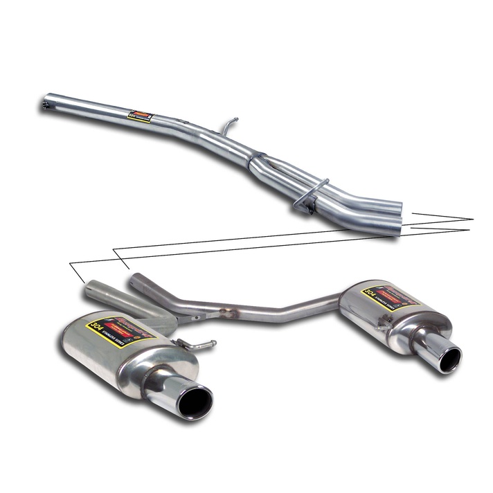 Audi a4 2 0 tfsi 200 hp sedan avant 05 09 exhaust system supersprint kit 01323