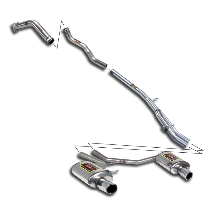 Audi a4 2 0 tfsi 200 hp sedan avant 05 09 exhaust system supersprint kit 01324
