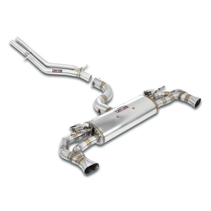 Audi rs3 8y sportback quattro 2 5 tfsi 400 hp models with gpf 2022 2024 twin pipe with valve exhaust system supersprint kit 03348