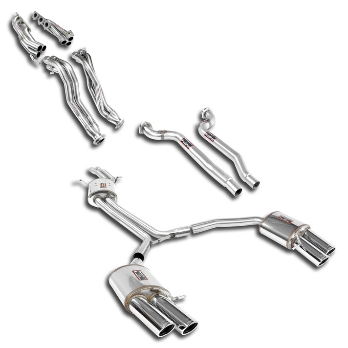 Audi s4 quattro sedan avant 3 0 tfsi v6 333 hp 07 15 headers back exhaust system supersprint kit 03451