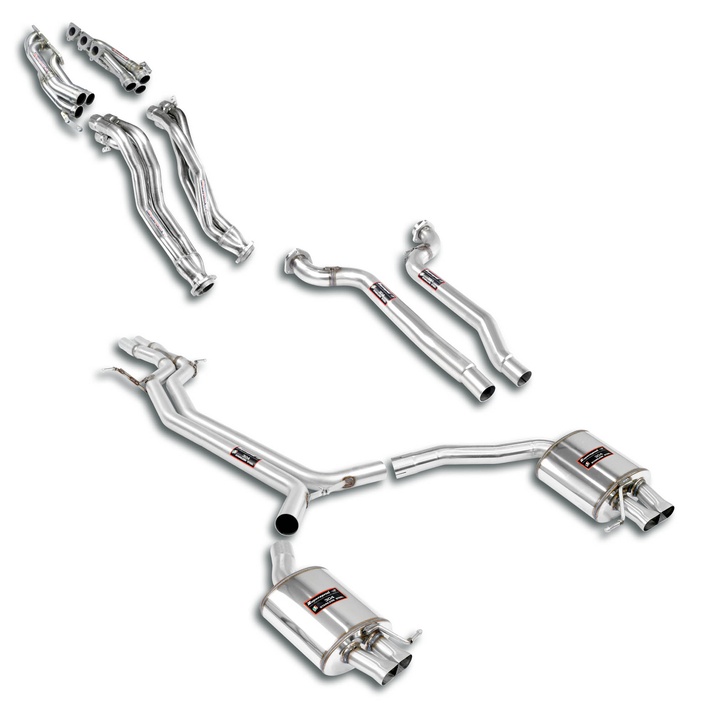 Audi s4 quattro sedan avant 3 0 tfsi v6 333 hp 2007 2015 headers system exhaust system supersprint kit 03446