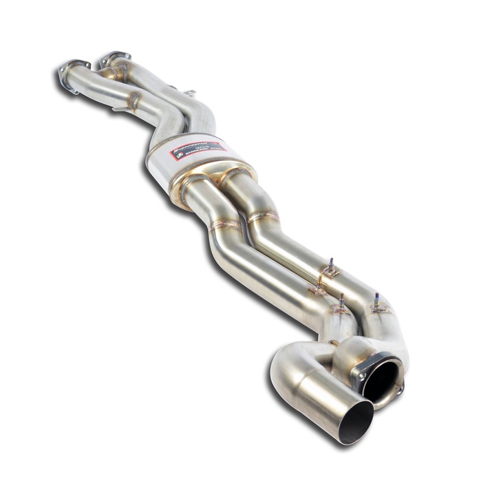Bmw e46 m3 3 2i coup cabrio us version 00 06 race 2 x 63 5mm exhaust system supersprint kit 09309