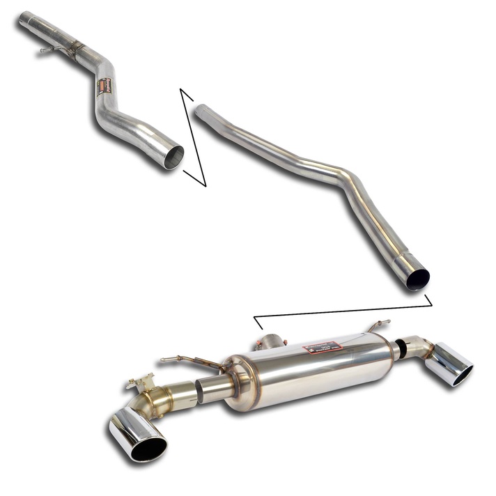 Bmw f20 f21 125i 2 0t 218 hp 2011 2014 with valve exhaust system supersprint kit 04282