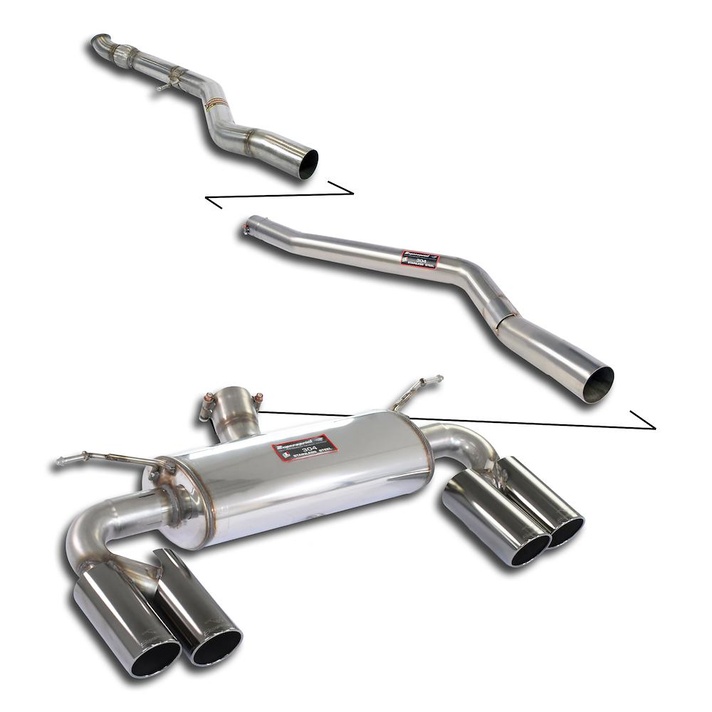 Bmw f87 m2 coup n55 370 hp 2016 2018 racing exhaust system supersprint kit 09108