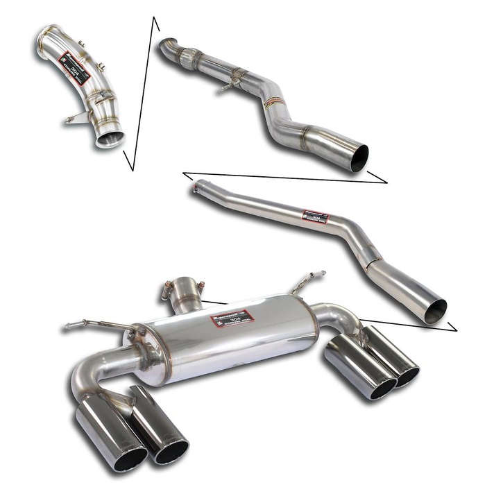 Bmw f87 m2 coup n55 370 hp 2016 2018 racing exhaust system supersprint kit 09109