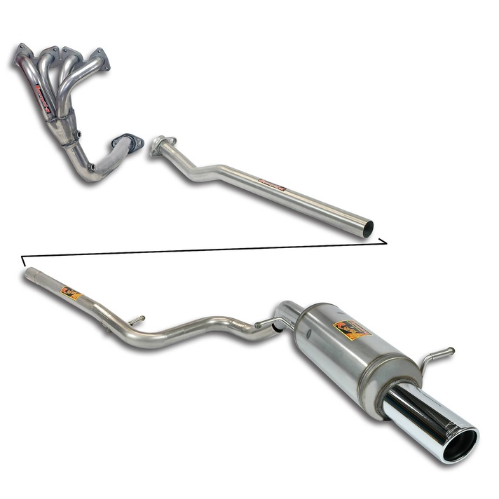 Citro n c2 vtr 1 6i 16v 110hp 04 09 exhaust system supersprint kit 11720