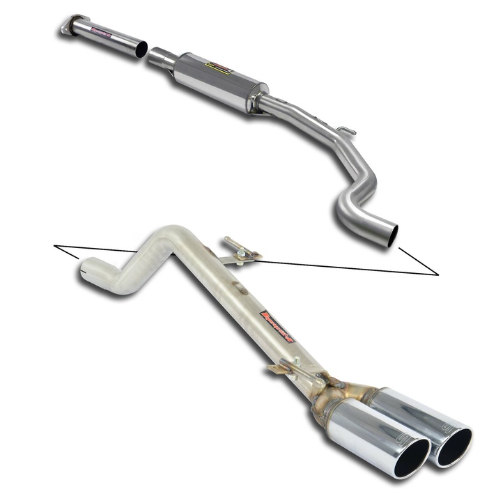 Grande punto abarth 1 4t 155 hp 07 exhaust system supersprint kit 00288