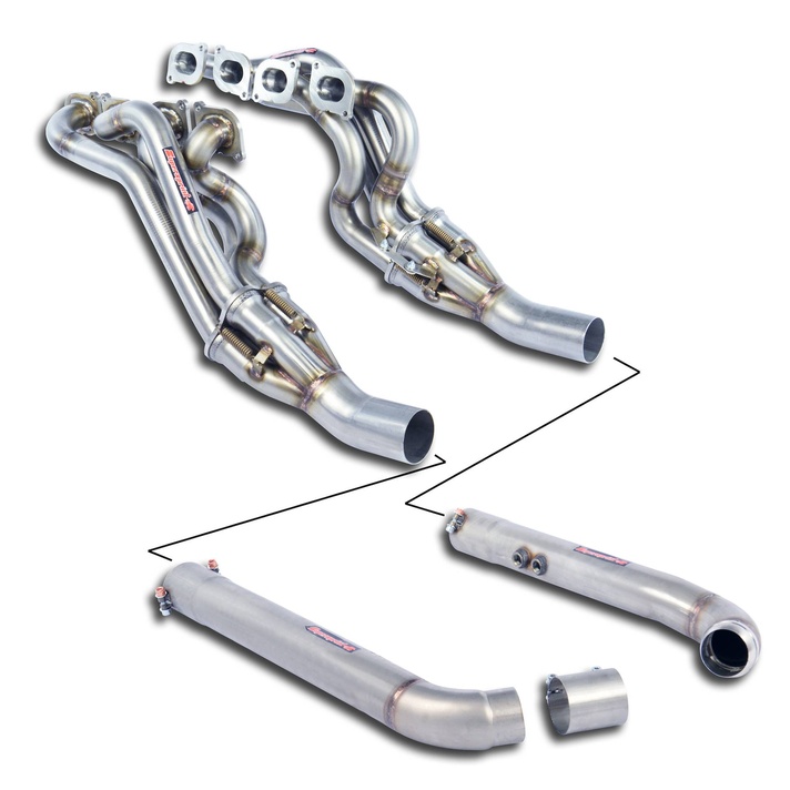 Mercedes w204 c63 amg v8 performance sedan m156 487 hp 2007 2013 exhaust system supersprint kit 16028