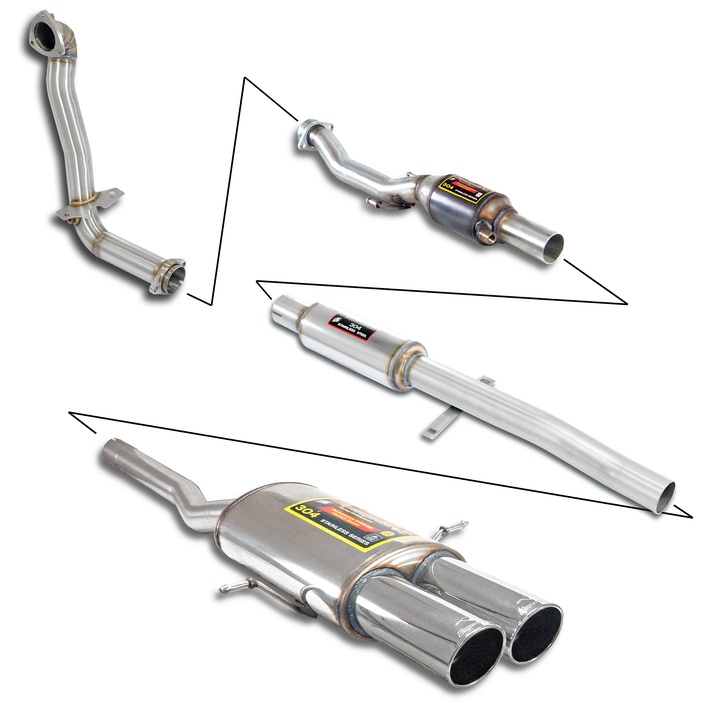 Mini cooper s 1 6i turbo cabrio 2009 2014 65mm system exhaust system supersprint 03294