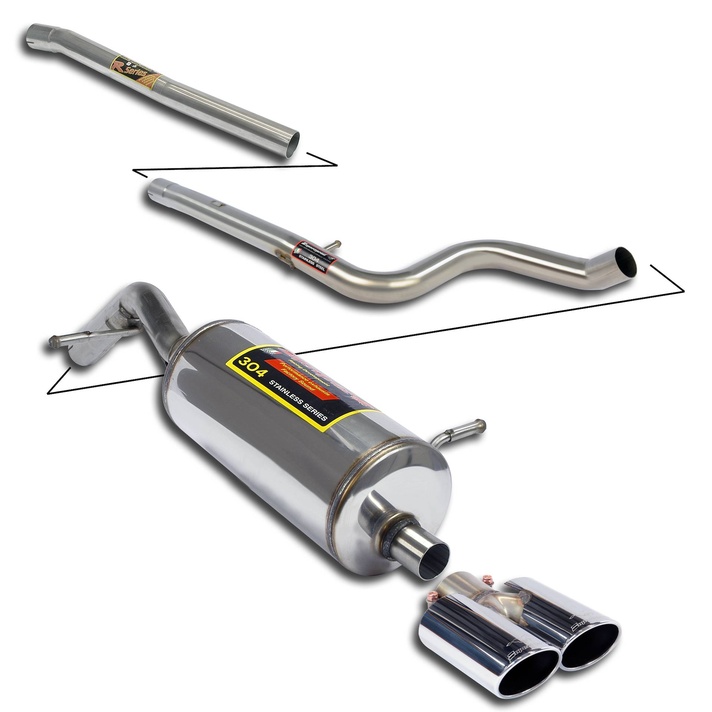 Peugeot 208 gti 1 6i 16v 200 hp 2013 2015 exhaust system supersprint kit 17033