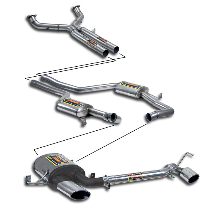 Porsche 928 s4 5 0l v8 320 hp 86 92 exhaust system supersprint kit 18874