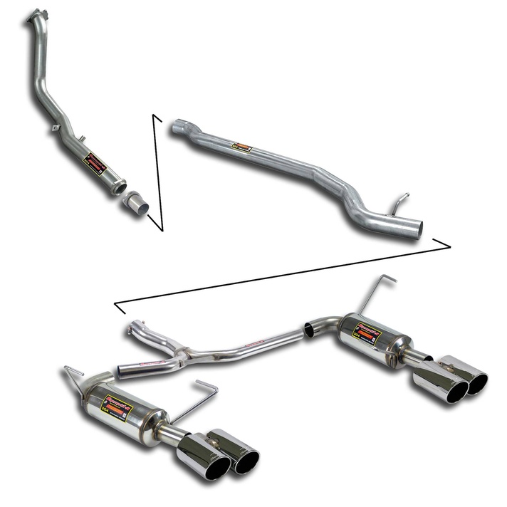 Subaru impreza sedan 4d 2 5i turbo sti 300 hp 11 14 exhaust system supersprint kit 19699