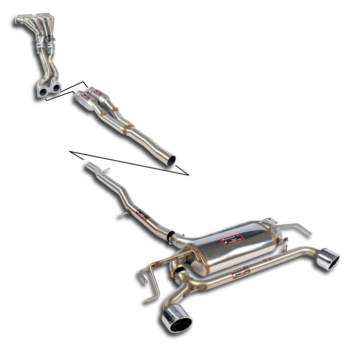 Vw golf iv r32 exhaust system supersprint kit 20010