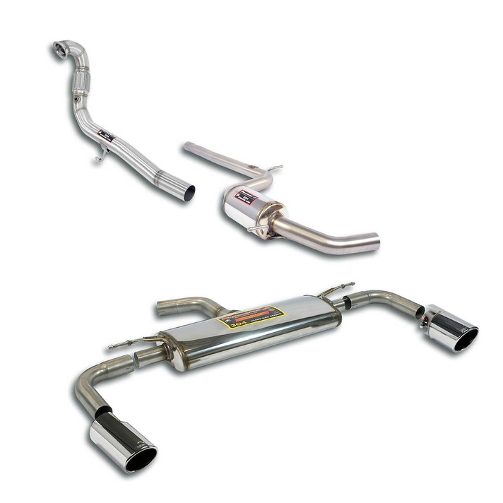 Vw golf vii gti 2 0 tsi 220 hp 2013 2017 exhaust system supersprint kit 20287