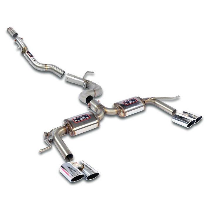 Vw golf vii r 2 0 tfsi 300 hp models with gpf 2019 2020 exhaust system supersprint kit 20411