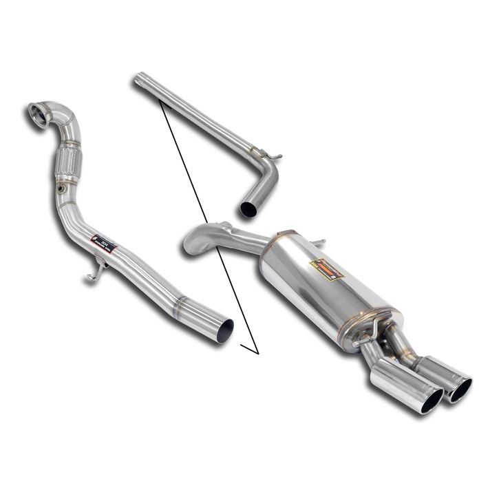 Vw polo 6c gti 1 8 tsi 3d 5d 192 hp 2015 2017 exhaust system supersprint kit 19846