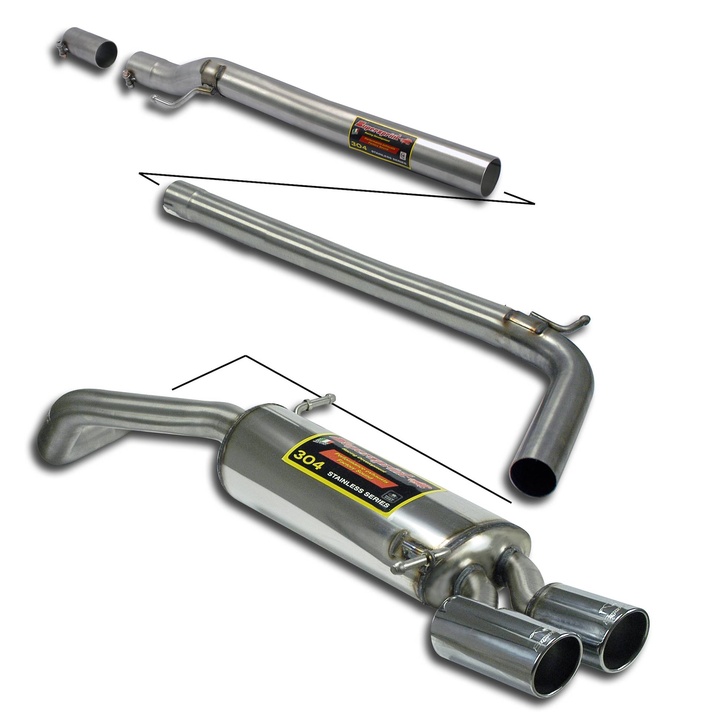 Vw polo 6r gti 1 4 tsi 3d 5d 180 hp 2010 2014 exhaust system supersprint kit 19828