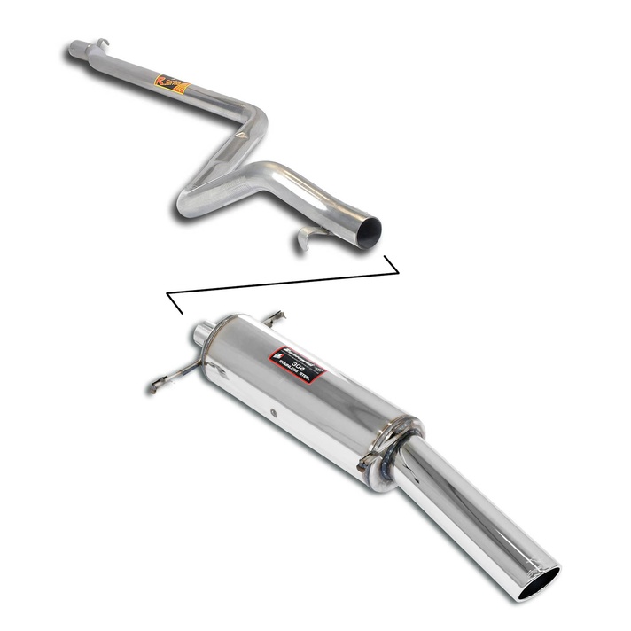 Vw scirocco gti 1 8 84 exhaust system supersprint kit 20625