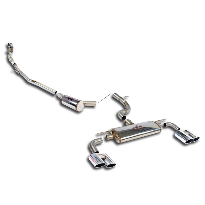 Vw golf vii r 2 0 tfsi 300 hp 2014 2016 exhaust system supersprint 06656