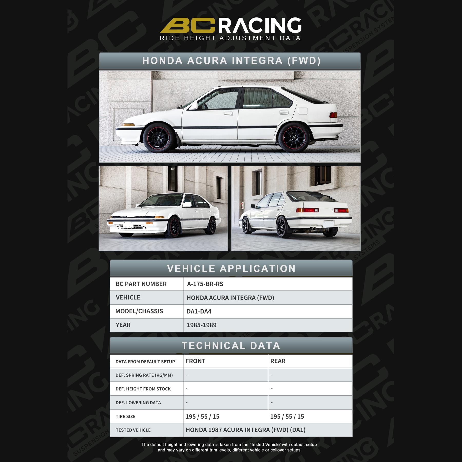 a-175-br-rs-data_honda_acura_integra_fwd-vehicle_lowering_data-a-175-br-rs A 175 br rs data honda acura integra fwd vehicle lowering data a 175 br rs