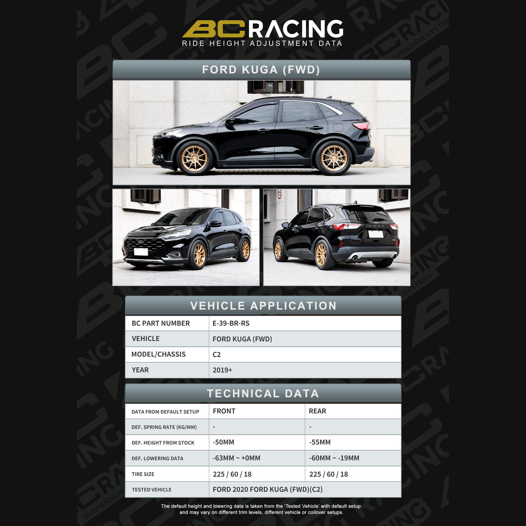 E 39 br rs ford kuga fwd vehicle lowering data e 39 br rs
