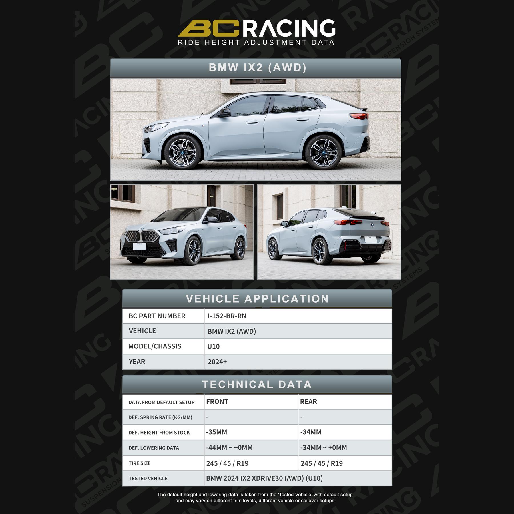 I 152 br rn data bmw ix2 awd vehicle lowering data i 152 br rn