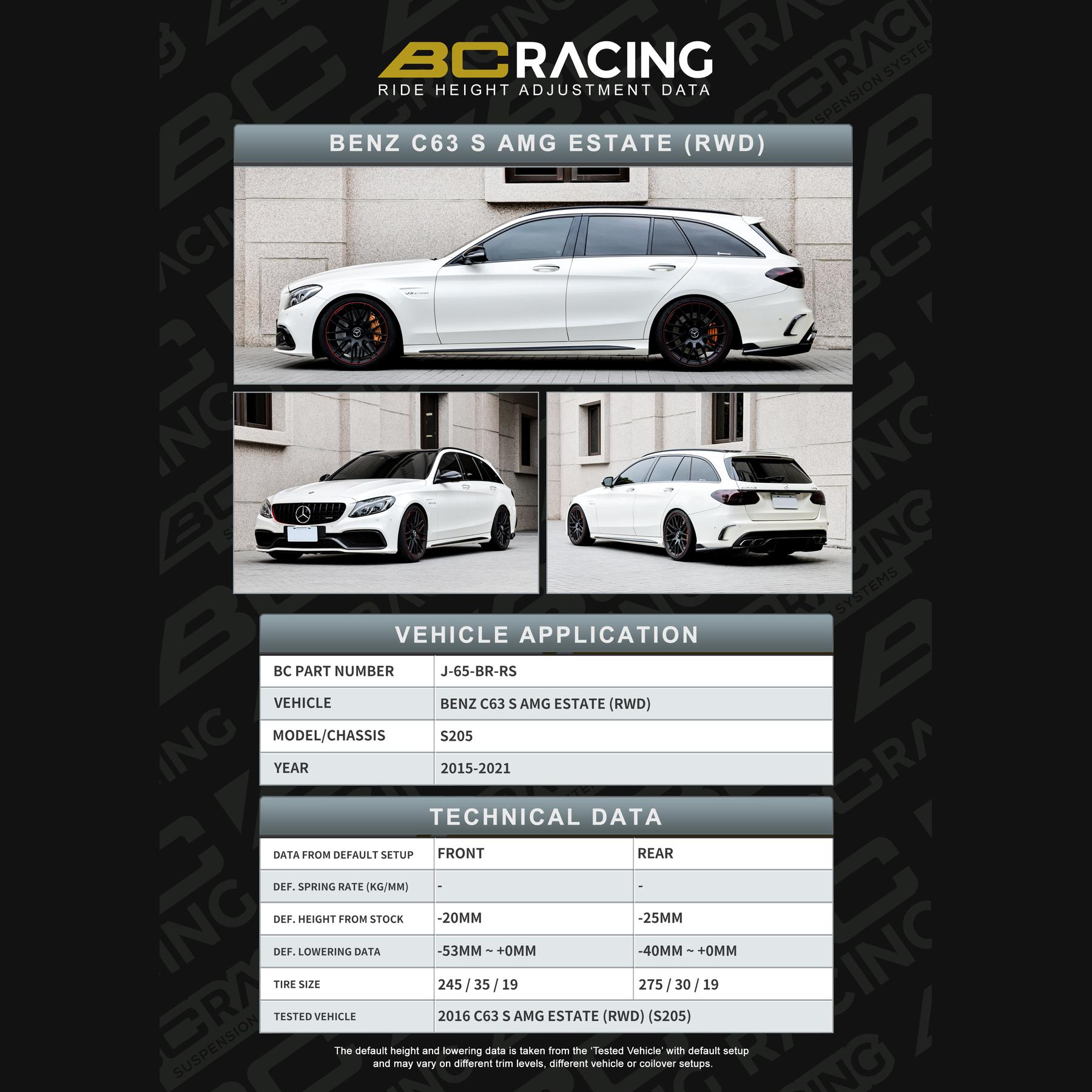 J 65 br rs data mercedes c63 s amg estate rwd vehicle lowering data j 65 br rs