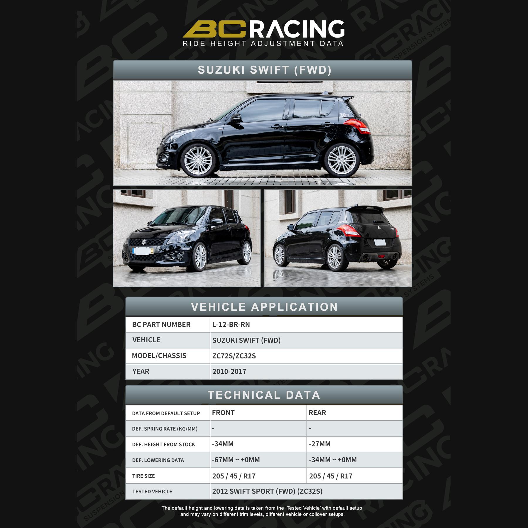 l-12-br-rn_suzuki_swift-vehicle_lowering_data-l-12-br-rn L 12 br rn suzuki swift vehicle lowering data l 12 br rn