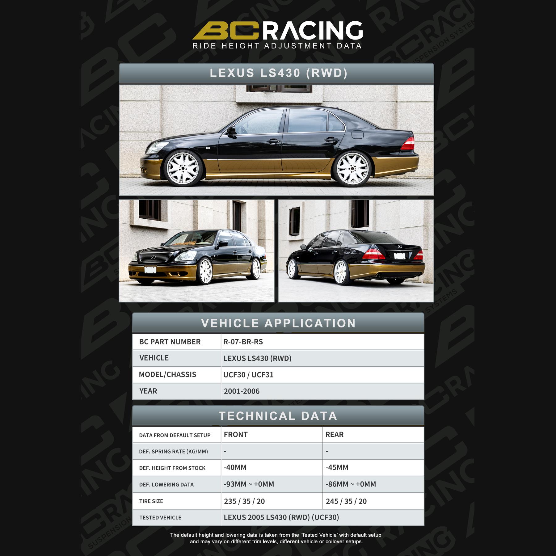 r-07-br-rs-data_lexus_ls430-vehicle_lowering_data-r-07-br-rs R 07 br rs data lexus ls430 vehicle lowering data r 07 br rs