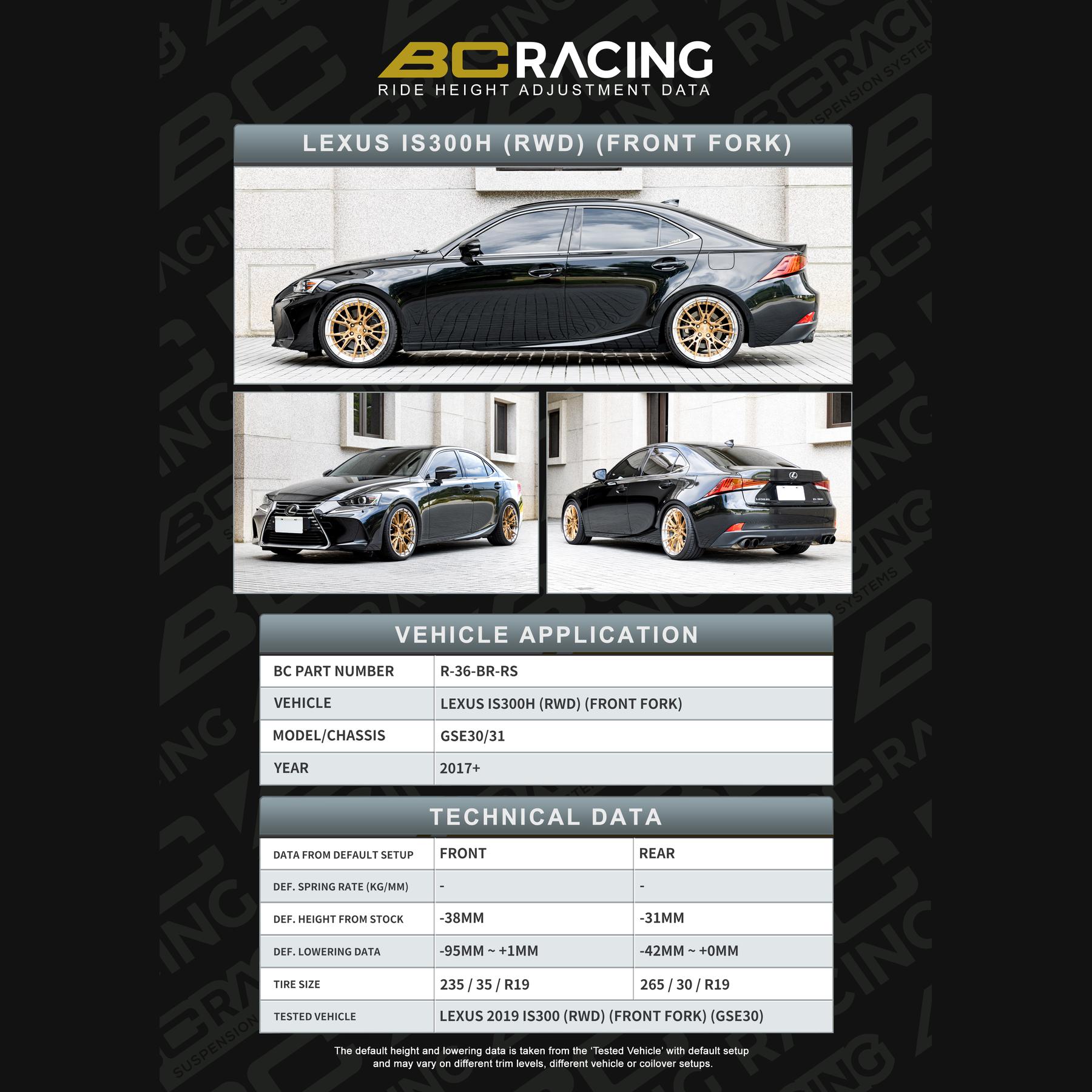 r-36-br-rs-data_lexus_is300h_front_fork_rwd-vehicle_lowering_data-r-36-br-rs R 36 br rs data lexus is300h front fork rwd vehicle lowering data r 36 br rs