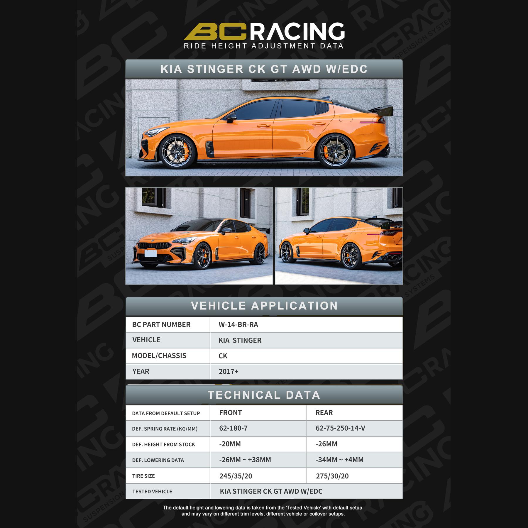 W 14 br ra kia stinger rwdawd vehicle lowering data w 14 br ra